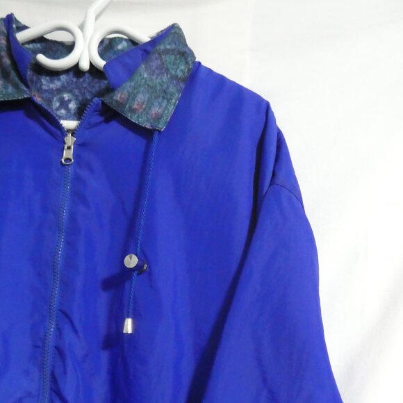 Vintage | OUTBROOK | ladies medium | Blue Reversible Nylon / Fleece Jacket - Picture 6 of 16